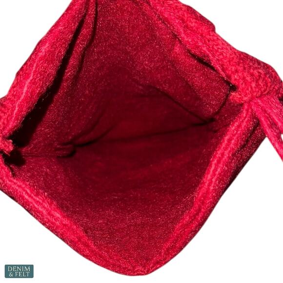 Red Cable Knit Dog Bone Christmas Stocking Pet Holiday Decor Plush NEW - Picture 6 of 6